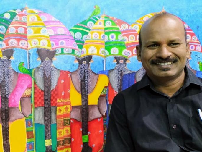 Telangana's Feminine Beauty on Canvas; Exhibition by painter Kappari Kishan | तेलंगणाचे स्त्रीसौंदर्य कॅनव्हासवर; चित्रकार कप्पारी किशन यांचे प्रदर्शन Telangana's Feminine Beauty on Canvas; Exhibition by painter Kappari Kishan | तेलंगणाचे स्त्रीसौंदर्य कॅनव्हासवर; चित्रकार कप्पारी किशन यांचे प्रदर्शन