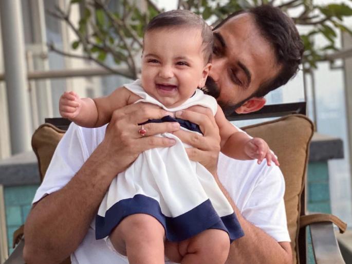 Corona Virus : Even Aarya knows StayHome StaySafe; Ajinkya Rahane wife Radika Share a cute video svg | Corona Virus : अजिंक्य रहाणेच्या चिमुकलीला 'लॉकडाऊन' कळतं, तुम्हाला कधी कळणार? पाहा Video