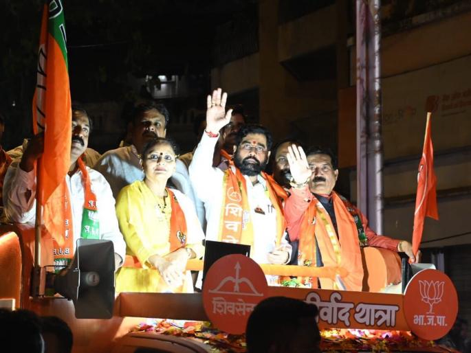 Ashirwad Yatra A show of strength by the Shiv Sena BJP grand alliance eknath shinde ashish shelar | आशीर्वाद यात्रा : शिवसेना-भाजप महायुतीचे शक्तिप्रदर्शन Ashirwad Yatra A show of strength by the Shiv Sena BJP grand alliance eknath shinde ashish shelar | आशीर्वाद यात्रा : शिवसेना-भाजप महायुतीचे शक्तिप्रदर्शन