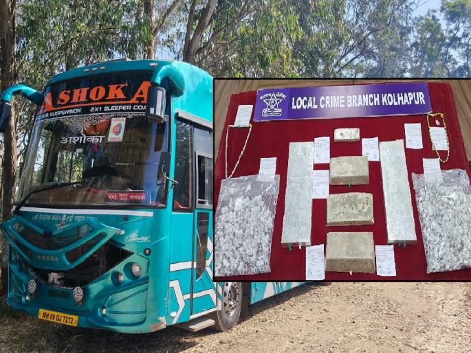 Robbery worth Rs 1 crore in running trips, seven robbers arrested in Kolhapur | Kolhapur Crime: धावत्या ट्रॅव्हल्समध्ये सव्वा कोटीचा दरोडा, सात दरोडेखोरांना ठोकल्या बेड्या Robbery worth Rs 1 crore in running trips, seven robbers arrested in Kolhapur | Kolhapur Crime: धावत्या ट्रॅव्हल्समध्ये सव्वा कोटीचा दरोडा, सात दरोडेखोरांना ठोकल्या बेड्या