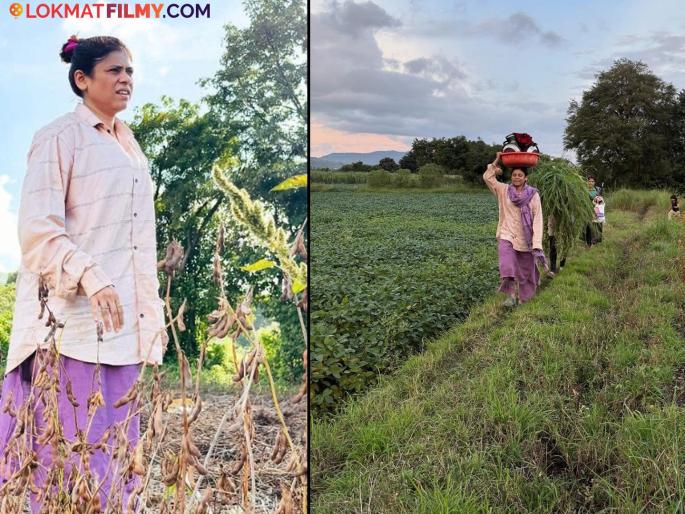 Farmer's daughter! Photos of the 'Aai Kuthe Kay Karte' fame actress Ashwini Mahangade working in the field go viral | शेतकऱ्याची लेक! 'आई कुठे काय करते' फेम अभिनेत्रीचे शेतात राबतानाचे फोटो व्हायरल