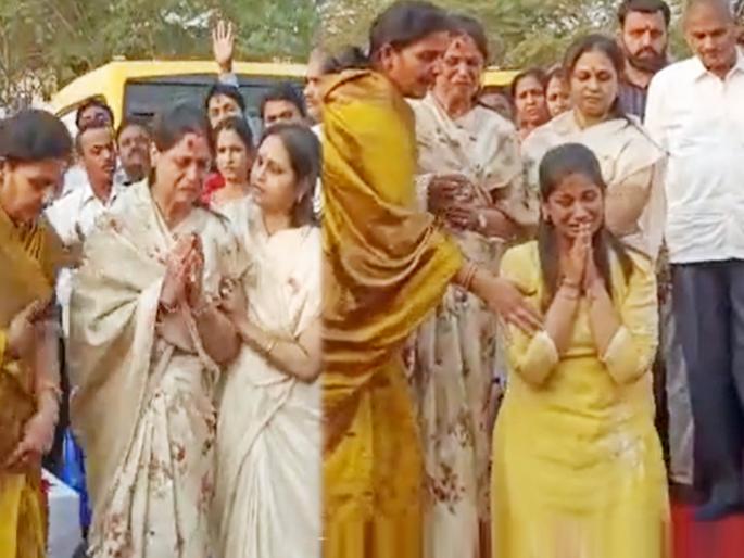 ashwini laxman jagtap reaction after chinchwad bypoll election result 2023 | Chinchwad Bypoll Election Result 2023: चिंचवड विजयानंतर ‘लक्ष्मण जगताप अमर रहे’च्या घोषणा; माय-लेकींना अश्रू अनावर ashwini laxman jagtap reaction after chinchwad bypoll election result 2023 | Chinchwad Bypoll Election Result 2023: चिंचवड विजयानंतर ‘लक्ष्मण जगताप अमर रहे’च्या घोषणा; माय-लेकींना अश्रू अनावर