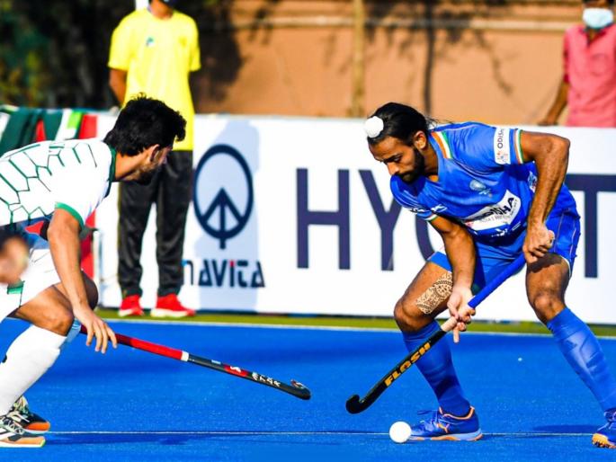 India BEAT arch-rivals Pakistan 3-1 in their 3rd match of Men’s Asian Champions Trophy in Dhaka | Asian Champions Trophy : चक दे इंडिया!; भारतीय संघानं कट्टर प्रतिस्पर्धी पाकिस्तानची जीरवली, उपांत्य फेरीत एन्ट्री मारली India BEAT arch-rivals Pakistan 3-1 in their 3rd match of Men’s Asian Champions Trophy in Dhaka | Asian Champions Trophy : चक दे इंडिया!; भारतीय संघानं कट्टर प्रतिस्पर्धी पाकिस्तानची जीरवली, उपांत्य फेरीत एन्ट्री मारली