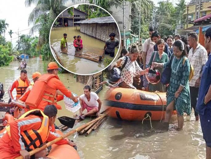 flood situation worsens in assam more than 21 lakh people affected many animals died in kaziranga | Assam floods: आसाममध्ये महापूर! २१ लाखांहून अधिक लोकांना बसला मोठा फटका, ६२ जणांचा मृत्यू flood situation worsens in assam more than 21 lakh people affected many animals died in kaziranga | Assam floods: आसाममध्ये महापूर! २१ लाखांहून अधिक लोकांना बसला मोठा फटका, ६२ जणांचा मृत्यू