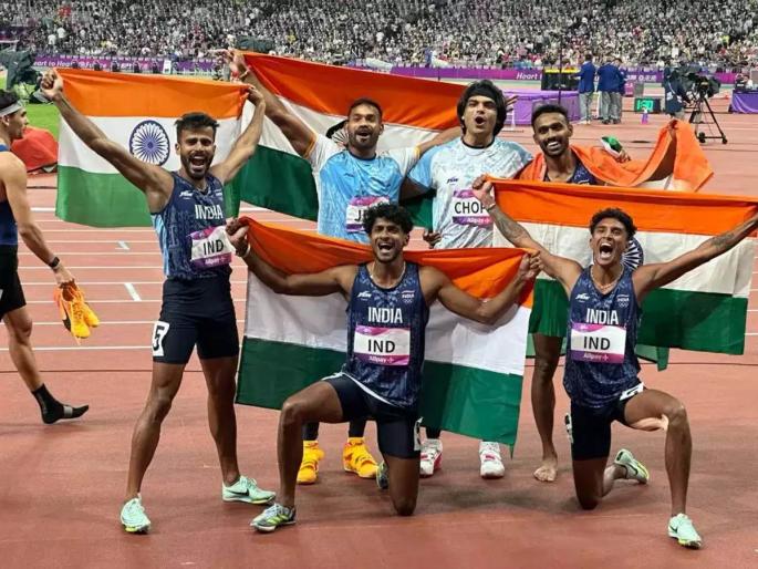 India made history in China! He won more than 80 medals with a record performance in the Asian Games | भारताने चीनमध्ये घडविला इतिहास! आशियाई स्पर्धेत विक्रमी कामगिरी करत जिंकली ८० हून अधिक पदके India made history in China! He won more than 80 medals with a record performance in the Asian Games | भारताने चीनमध्ये घडविला इतिहास! आशियाई स्पर्धेत विक्रमी कामगिरी करत जिंकली ८० हून अधिक पदके