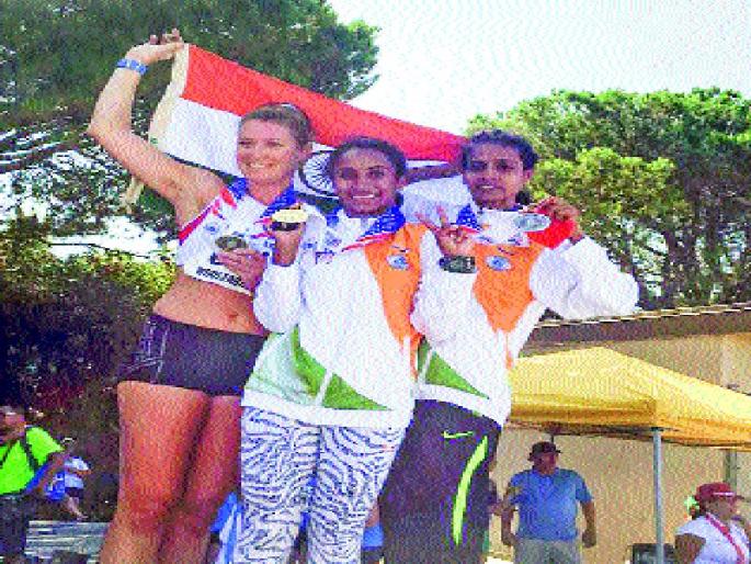 Jayashree Borgi's golden hat-trick, world police-fire sports competition | जयश्री बोरगीची सोनेरी हॅट्ट्रिक, जागतिक पोलीस-फायर क्रीडा स्पर्धा Jayashree Borgi's golden hat-trick, world police-fire sports competition | जयश्री बोरगीची सोनेरी हॅट्ट्रिक, जागतिक पोलीस-फायर क्रीडा स्पर्धा