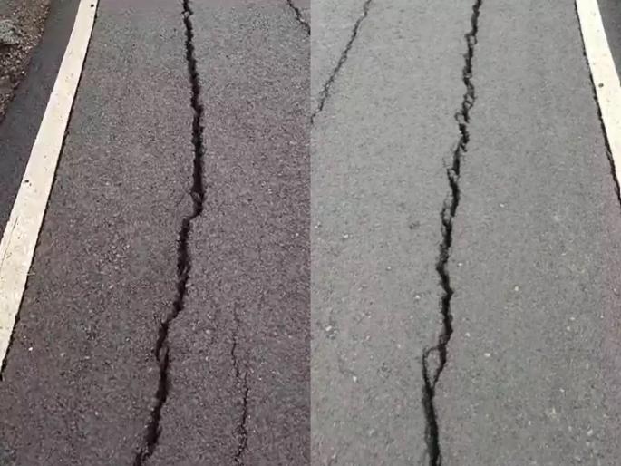 Cracks in the ramp of Atal Setu | अटल सेतूच्या रॅम्पला तडे; पाच महिन्यांतच भेगा पडल्याने कामाच्या दर्जावर प्रश्नचिन्ह Cracks in the ramp of Atal Setu | अटल सेतूच्या रॅम्पला तडे; पाच महिन्यांतच भेगा पडल्याने कामाच्या दर्जावर प्रश्नचिन्ह