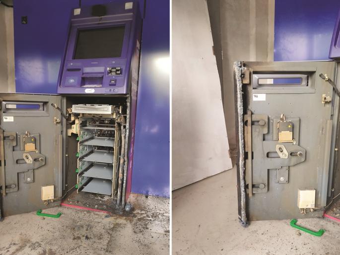 Gas cutter breaks SBI ATM, bank's control room doesn't even know | गॅस कटरने एसबीआयचे एटीएम फोडले, बँकेच्या नियंत्रण कक्षाला कळलेच नाही