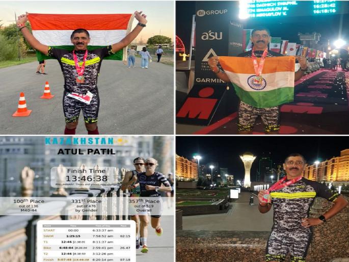 Kolhapur's Atul Patil won the Iron Man title in a competition held in Kazakhstan | कोल्हापूरच्या अतुल पाटील यांचा कझाकिस्तानात डंका, राज्य उत्पादन शुल्क विभागात ठरले पहिले 'आयर्न मॅन' Kolhapur's Atul Patil won the Iron Man title in a competition held in Kazakhstan | कोल्हापूरच्या अतुल पाटील यांचा कझाकिस्तानात डंका, राज्य उत्पादन शुल्क विभागात ठरले पहिले 'आयर्न मॅन'