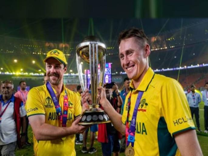 Australia' s Marnus Labuschagne said, sound of silence in India is a great sound as it means you are on top after  ind vs aus icc odi final clash  | IND vs AUS : भारतात प्रेक्षकांना शांत करणं म्हणजे आपण टॉपवर असल्यासारखं वाटतं - मार्नस लाबूशेन