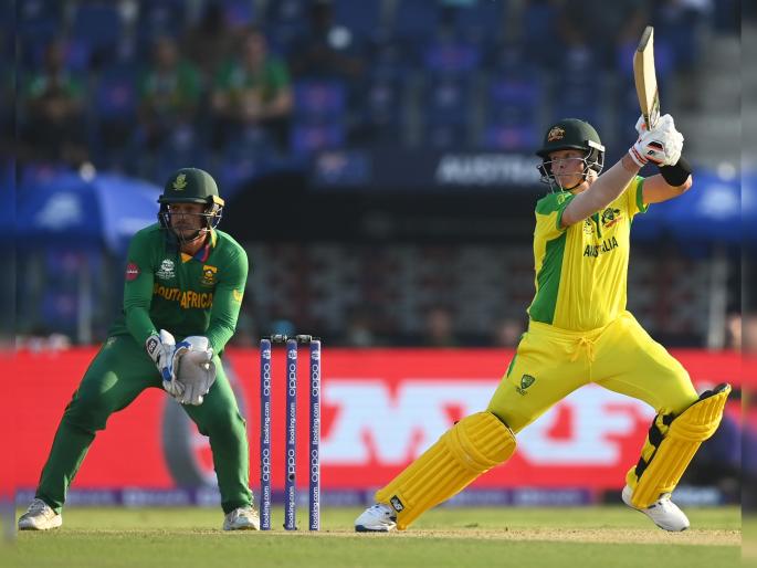 ICC T20 World Cup 2021 Aus vs SA Live updates : Australia starts the Super 12 with a win by beating South Africa by 5 wickets | T20 World Cup 2021 Aus vs SA Live Score: शानदार, पण खबरदार!; माफक लक्ष्य ओलांडताना ऑस्ट्रेलियाची दमछाक, थरारक सामन्यात मिळवला विजय