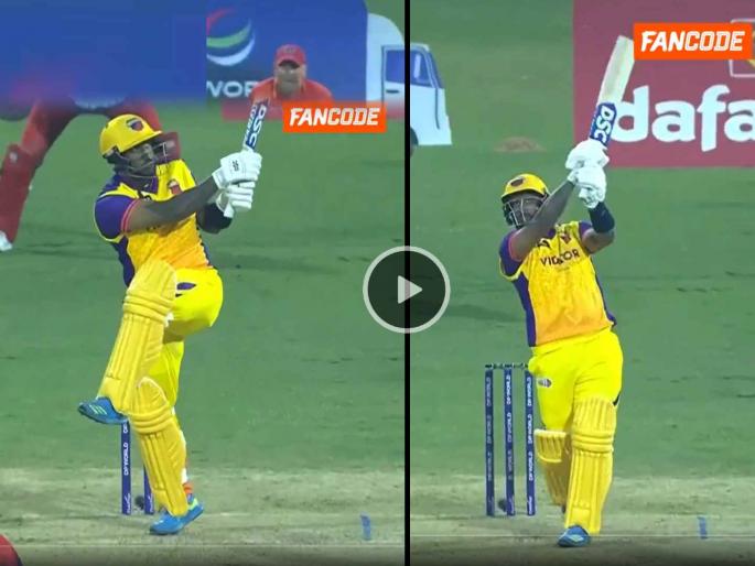 VIDEO Avishka Fernando Power Hitting scored 81 runs in just 27 runs at a strike rate of 300, hit 8 sixes, team won ILT20 | VIDEO: भन्नाट! फलंदाजाने ३००च्या स्ट्राईक रेटने केल्या ८१ धावा, लगावले ८ षटकार, संघ विजयी