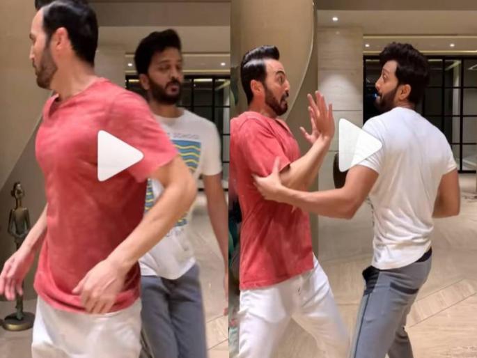 riteish deshmukh takes revenge from ayaz khan for slapping genelia dsouza in jaane tu ya jaane | एकेकाळी अयाज खानने उचलला होता जेनेलियावर हात; तब्बल १३ वर्षांनी रितेशने घेतला बदला riteish deshmukh takes revenge from ayaz khan for slapping genelia dsouza in jaane tu ya jaane | एकेकाळी अयाज खानने उचलला होता जेनेलियावर हात; तब्बल १३ वर्षांनी रितेशने घेतला बदला