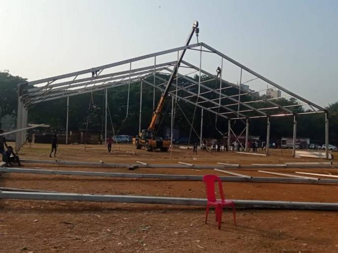Will the crisis of ministerial posts, account allocation be resolved? Preparations for swearing-in at Azad Maidan; BJP leader selection tomorrow | मंत्रिपदे, खातेवाटपाचा तिढा सुटणार? शपथविधीची आझाद मैदानावर तयारी; भाजपची उद्या नेता निवड Will the crisis of ministerial posts, account allocation be resolved? Preparations for swearing-in at Azad Maidan; BJP leader selection tomorrow | मंत्रिपदे, खातेवाटपाचा तिढा सुटणार? शपथविधीची आझाद मैदानावर तयारी; भाजपची उद्या नेता निवड