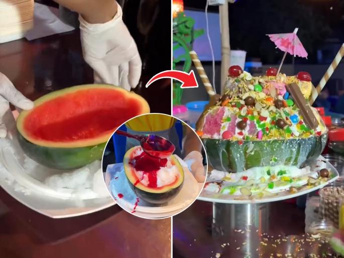 Social Viral Ice Gola Recipe : Neither cheese nor paneer, the food went viral! Riot of food lovers on Twitter, how did 'this' happen.. | ना चीज ना पनीर तरी पदार्थ झाला व्हायरल! ट्विटरवर खाद्यप्रेमींचा दंगा, ‘हे’ घडलंच कसं..