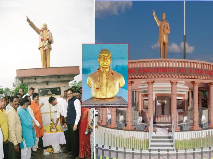 In Chhatrapati Sambhajinagar Why is Babasaheb Ambedkar statue located at Bhadkalgate? Now the height will increase for the third time | भडकलगेट येथेच बाबासाहेब आंबेडकर पुतळ्याचे ठिकाण का? आता तिसऱ्यांदा उंची वाढणार In Chhatrapati Sambhajinagar Why is Babasaheb Ambedkar statue located at Bhadkalgate? Now the height will increase for the third time | भडकलगेट येथेच बाबासाहेब आंबेडकर पुतळ्याचे ठिकाण का? आता तिसऱ्यांदा उंची वाढणार