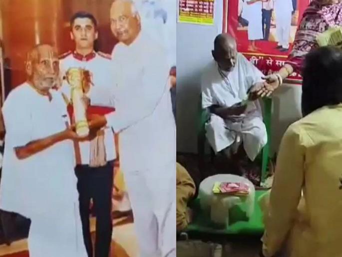 129-year-old Baba came in Mahakumbh; Baba shivanand, originally from Bangladesh, was honored with Padma Shri, people thronged to see | महाकुंभमध्ये १२९ वर्षांचे बाबा प्रकटले; मुळचे बांगलादेशचे असलेल्या बाबांचा पद्मश्रीने सन्मान, पाहण्यासाठी लोकांची गर्दी