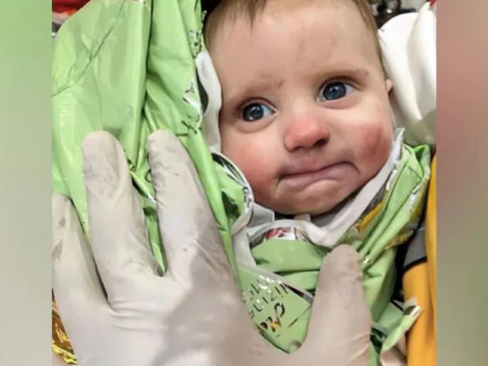 miraculous rescue in turkey baby found alive in rubble after 128 hours video goes viral | Video - निरागस डोळे अन् गोबरे गाल; भूकंपाच्या 128 तासांनी ढिगाऱ्याखालून बाळ सुखरुप बाहेर miraculous rescue in turkey baby found alive in rubble after 128 hours video goes viral | Video - निरागस डोळे अन् गोबरे गाल; भूकंपाच्या 128 तासांनी ढिगाऱ्याखालून बाळ सुखरुप बाहेर