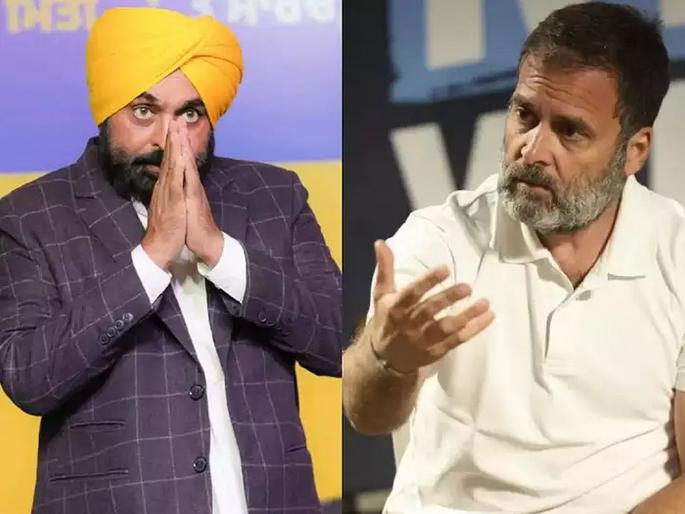 Rahul Gandhi running around jungles, Navjot Sidhu a driverless train: CM Bhagwant Mann | दिल्लीत दोस्ती, पंजाबमध्ये लढाई; CM भगवंत मान काँग्रेससह राहुल गांधींवरही संतापले Rahul Gandhi running around jungles, Navjot Sidhu a driverless train: CM Bhagwant Mann | दिल्लीत दोस्ती, पंजाबमध्ये लढाई; CM भगवंत मान काँग्रेससह राहुल गांधींवरही संतापले