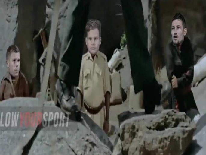 ball tampering Steve Smith and David Warner Funny Viral video on social media shows Virat Kohli as a Samba | Ball Tampering: कितने आदमी थे?... पॉन्टिंग झाला गब्बर, कोहली सांभा; धम्माल व्हिडिओ व्हायरल