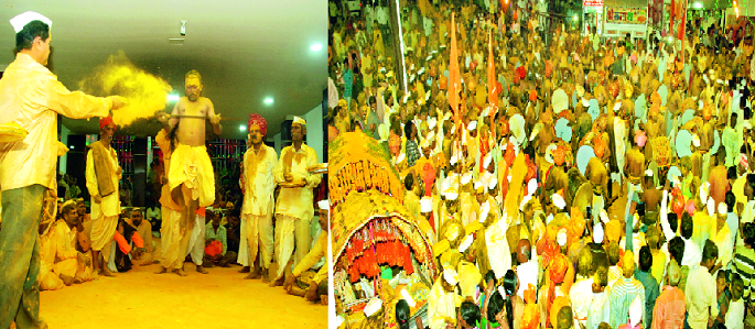 Bhandara Festival: Bailamama, Halshikrithnatha Jayne Gosh | मेतकेत भाविकांची मांदियाळी : भंडारा उत्सव -कैताळाच्या निनादात बाळूमामा, हालसिद्धनाथांचा जयघोष