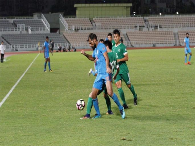 Asia Cup qualifying football: Balwant's two goals, Macau defeated 2-0 | आशिया कप पात्रता फुटबॉल : बलवंतचे दोन गोल, मकाऊवर २-० ने मात Asia Cup qualifying football: Balwant's two goals, Macau defeated 2-0 | आशिया कप पात्रता फुटबॉल : बलवंतचे दोन गोल, मकाऊवर २-० ने मात