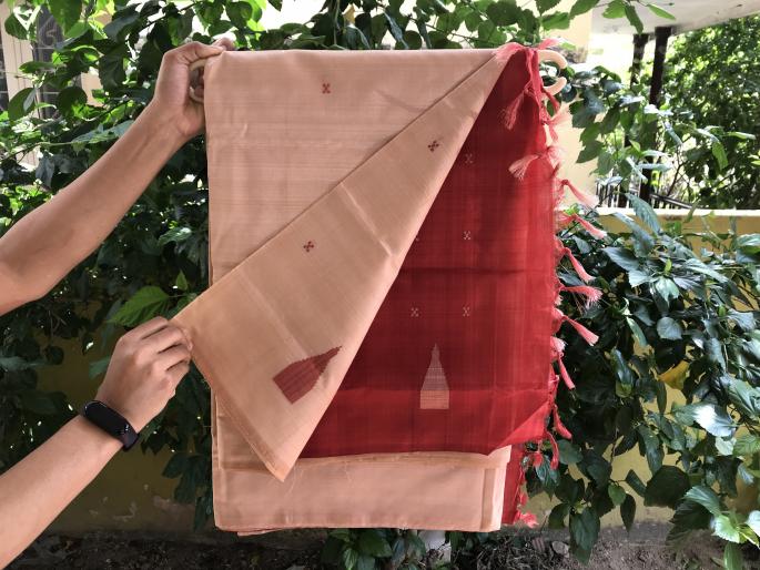 eco friendly sarees, banana fibre saree India, ecofriendly fashion. | केळीचे धागे, डाळींबाचे रंग घेऊन आलेली इको फ्रेण्डली साड्यांची नवी दुनिया