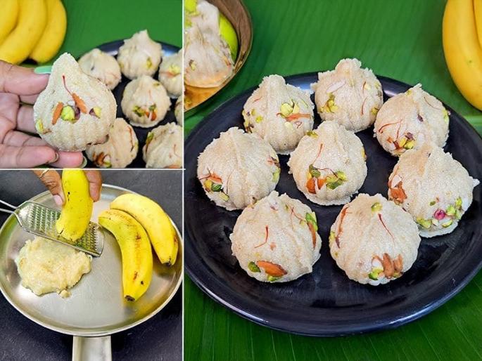 How to make banana modak for Angarki Chaturthi tasty modak recipe for kids Step-by-step banana modak recipe | अंगारकी चतुर्थी: बाप्पाच्या नैवेद्यासाठी करा खास केळीचे मोदक! मुलंही खातील मजेत-पौष्टिक आणि चविष्ट मोदक