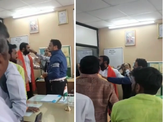 MLA Santosh Bangar again in controversy, the video of beating the principal goes viral in Hingoli | आमदार संतोष बांगर पुन्हा 'हातघाई'वर, प्राचार्यांना मारहाणीचा व्हिडीओ व्हायरल MLA Santosh Bangar again in controversy, the video of beating the principal goes viral in Hingoli | आमदार संतोष बांगर पुन्हा 'हातघाई'वर, प्राचार्यांना मारहाणीचा व्हिडीओ व्हायरल