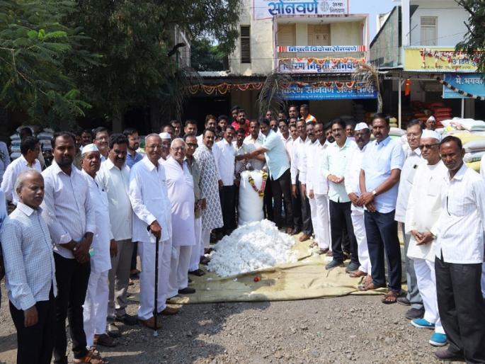Baramati Cotton Auction Begins After 35 Years; Per quintal got the highest rate | ३५ वर्षांनंतर सुरू झाले बारामती कापसाचे लिलाव; प्रतिक्विंंटलला मिळाला उच्चांकी दर