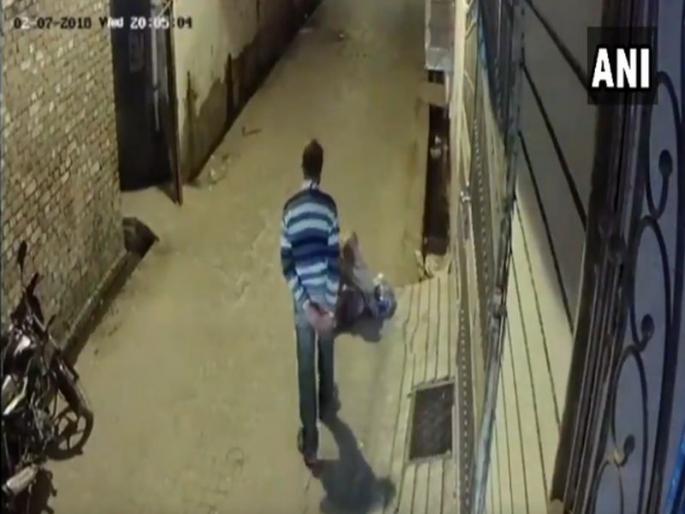 viral video old woman thrashed man ups bareilly | क्रूर ! भरस्त्यात वयोवृद्ध महिलेला तरुणाची अमानुष मारहाण 