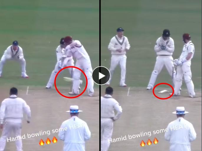 Cricket Funny Video goes viral as batsman bat broken before hitting ball in live match watch social media | Cricket Funny Video: अरे देवा! फलंदाज फटका मारणार इतक्यात बॅटचाच 'खेळ खल्लास'