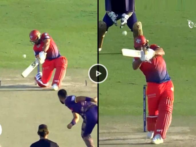 ILT20 Gulbadin Naib Shai Hope star in Dubai Capitals record chase to beat Abu Dhabi Knight Riders 15 sixers 41 fours | १५ षटकार, ४१ चौकार... मोडले गेले ३ मोठे विक्रम; ILT20 च्या इतिहासात घडला महापराक्रम!