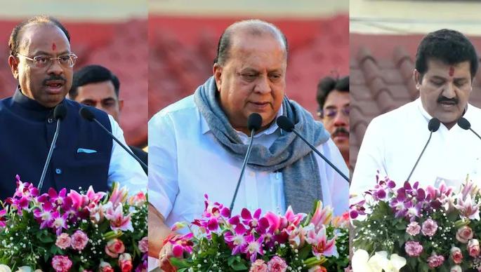 finally the garland of ministerial post fell around neck in mahayuti govt | अखेर गळ्यात पडली मंत्रिपदाची माळ...! finally the garland of ministerial post fell around neck in mahayuti govt | अखेर गळ्यात पडली मंत्रिपदाची माळ...!