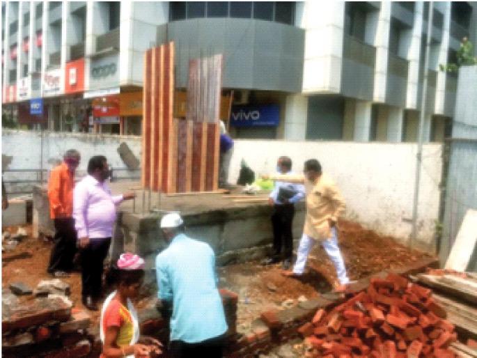 Dr. The work of beautification of Babasaheb Ambedkar statue is in the final stage | डॉ. बाबासाहेब आंबेडकर पुतळ्याच्या सुशोभीकरणाचे काम अंतिम टप्प्यात Dr. The work of beautification of Babasaheb Ambedkar statue is in the final stage | डॉ. बाबासाहेब आंबेडकर पुतळ्याच्या सुशोभीकरणाचे काम अंतिम टप्प्यात