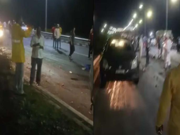 Horrific road accident in Beed people removing the crashed vehicle were crushed by a truck six died | अपघाताचे वाहन उचलण्यास मदत करणारे सहा जण ठार; बीडमध्ये भीषण अपघात Horrific road accident in Beed people removing the crashed vehicle were crushed by a truck six died | अपघाताचे वाहन उचलण्यास मदत करणारे सहा जण ठार; बीडमध्ये भीषण अपघात
