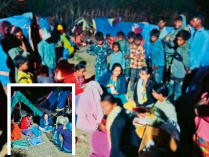 Doctor reaches Phad using mobile torch; Screening of laborers including pregnant mothers | मोबाइल टॉर्च लावून डॉक्टर पोहोचले फडात; गरोदर मातांसह मजुरांची तपासणी Doctor reaches Phad using mobile torch; Screening of laborers including pregnant mothers | मोबाइल टॉर्च लावून डॉक्टर पोहोचले फडात; गरोदर मातांसह मजुरांची तपासणी
