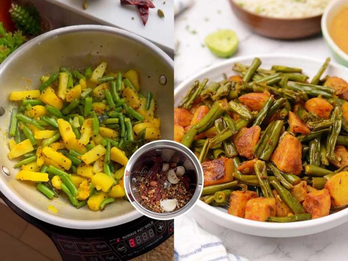 How to make farasbi-batata masala fry better than hotel-style tawa fry Easy and tasty cluster beans and potato fry recipe Maharashtrian-style farasbi masala fry for lunch and tiffin | फरसबी-बटाटा मसाला फ्राय, हॉटेलात मिळणाऱ्या तवा फ्रायपेक्षा भारी- फरसबी न आवडणारेही खातील चाटूनपुसून How to make farasbi-batata masala fry better than hotel-style tawa fry Easy and tasty cluster beans and potato fry recipe Maharashtrian-style farasbi masala fry for lunch and tiffin | फरसबी-बटाटा मसाला फ्राय, हॉटेलात मिळणाऱ्या तवा फ्रायपेक्षा भारी- फरसबी न आवडणारेही खातील चाटूनपुसून