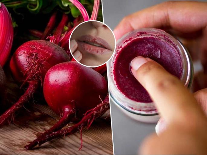 how to make beetroot lip balm at Home natural lip balm for pink and soft lips benefits of beetroot for lips | ओठ फुटले, कोरडे पडले? लिपस्टिक लावण्यापूर्वी लावा ‘असा’ बिटाचा नैसर्गिक लिप बाम-पाहा जादू