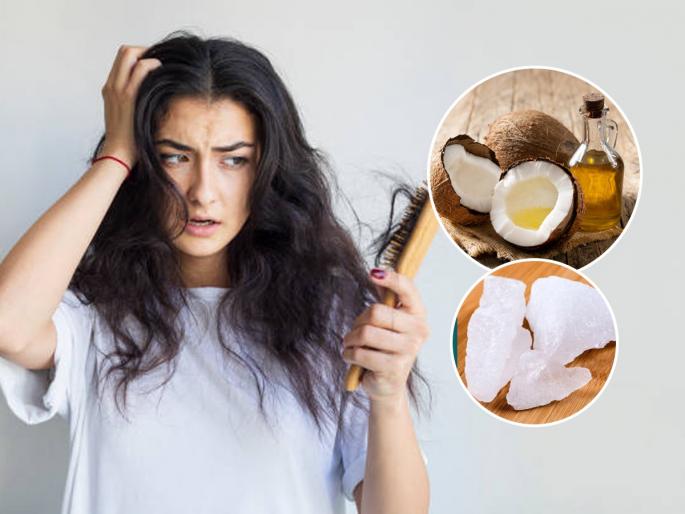 benefits of using fitkari with coconut oil for hair natural remedies for hair fall control with alum how to use fitkari and nariyal tel for strong hair | खोबरेल तेलात तुरटी मिसळून लावा! केसांवर दिसेल कमालीचा फरक - वाटेल आधीच का नाही केला उपाय...