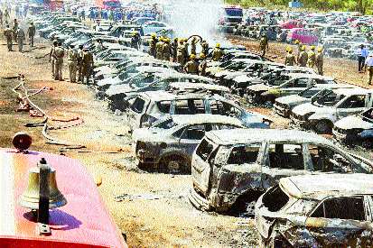 Agnitandav in Aero India show in Bangalore | बेंगळुरूतील एअरो इंडिया शोमध्ये अग्नितांडव