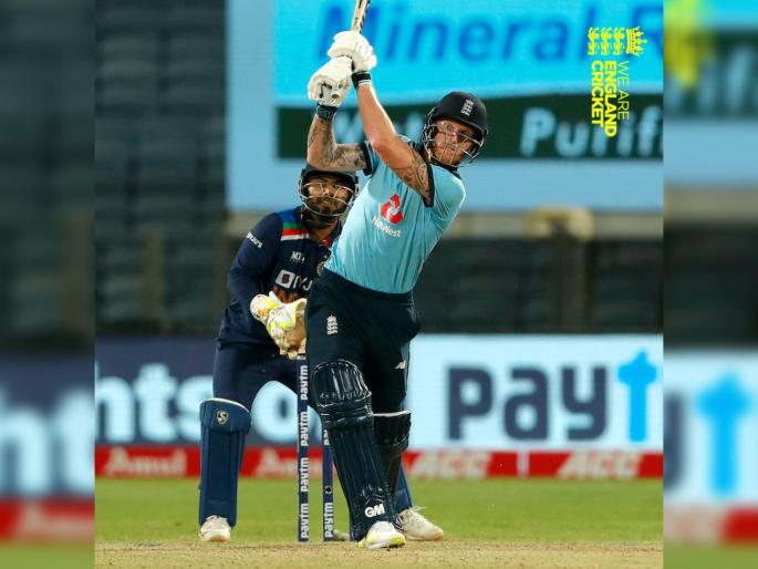 IND vs ENG, 2nd ODI : Ben Stokes scored 76 runs from 99 through boundaries, Bhuvi breaks the 175-run partnership  | IND vs ENG, 2nd ODI : बेन स्टोक्सला आली लहर अन् केला कहर; १४ चेंडूंत चोपल्या ७६ धावा, पण शतकाला हुकला