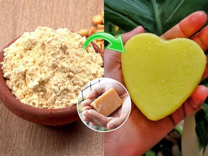 Homemade Besan Soap Besan Soap How To Make Besan Soap At Home Besan Gram Flour Ayurvedic Skincare Soap | कपभर बेसनाचा करा मस्त नैसर्गिक साबण, चेहऱ्यावर पिंपल्स असो की डाग; पाहा हा घरगुती उपाय...