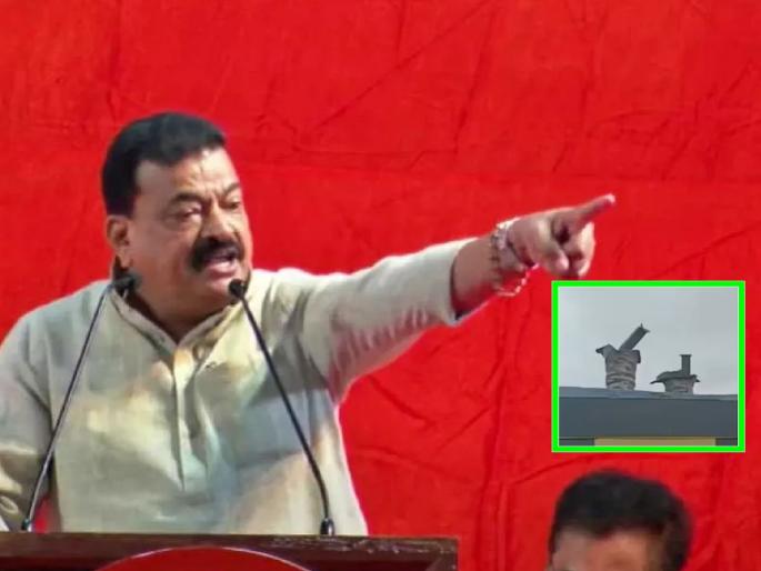 The tower which houses Shivaji maharaj's statue is still moving even if it is pushed on Rajkot; Bhaskar Jadhav's scathing criticism of Narayan Rane, Eknath Shinde | शिवरायांचा पुतळा ठेवलेला बुरूजावरील दगड धक्का लावला तरी हलतोय; भास्कर जाधवांची राणे, शिंदेंवर खरमरीत टीका The tower which houses Shivaji maharaj's statue is still moving even if it is pushed on Rajkot; Bhaskar Jadhav's scathing criticism of Narayan Rane, Eknath Shinde | शिवरायांचा पुतळा ठेवलेला बुरूजावरील दगड धक्का लावला तरी हलतोय; भास्कर जाधवांची राणे, शिंदेंवर खरमरीत टीका