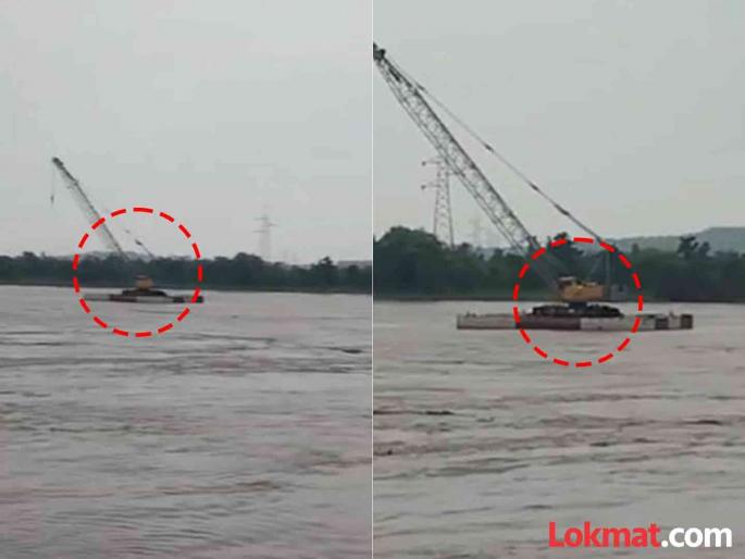 The Poklen machine was carried away in the Wainganga River Danger to Ambhora Bridge | वैनगंगेला प्रचंड पूर: पोकलेन मशीन गेले वाहून; अंभोरा पुलाला धोका! The Poklen machine was carried away in the Wainganga River Danger to Ambhora Bridge | वैनगंगेला प्रचंड पूर: पोकलेन मशीन गेले वाहून; अंभोरा पुलाला धोका!