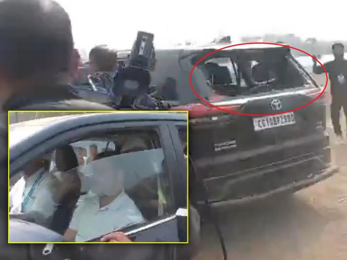 Congress Bharat Jodo Nyay Yatra Chaos in bharat jodo yatra; Stones pelted on Rahul Gandhi's car, luckily no injuries | काँग्रेसच्या भारत जोडो यात्रेत गोंधळ; राहुल गांधींच्या कारवर दगडफेक, थोडक्यात बचावले Congress Bharat Jodo Nyay Yatra Chaos in bharat jodo yatra; Stones pelted on Rahul Gandhi's car, luckily no injuries | काँग्रेसच्या भारत जोडो यात्रेत गोंधळ; राहुल गांधींच्या कारवर दगडफेक, थोडक्यात बचावले
