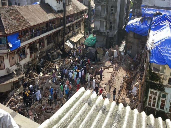 Due to the depressed system, 24 victims and 30-year-old men stuck under the 117-year-old six-storey building | भेंडी बाजार दुर्घटना : ११७ वर्षे जुनी 6 मजली इमारत कोसळली, उदासीन व्यवस्थेचे पुन्हा 33 बळी, बचावकार्य पूर्ण Due to the depressed system, 24 victims and 30-year-old men stuck under the 117-year-old six-storey building | भेंडी बाजार दुर्घटना : ११७ वर्षे जुनी 6 मजली इमारत कोसळली, उदासीन व्यवस्थेचे पुन्हा 33 बळी, बचावकार्य पूर्ण