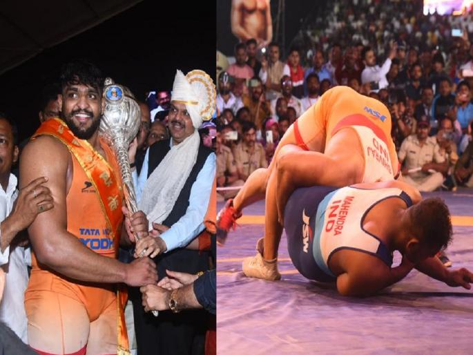 Maharashtra Kesari 2023 : Chitpat in two minutes; Shivraj Rakshe won 'Maharashtra Kesari' | Maharashtra Kesari 2023 : अवघ्या दोन मिनिटात चितपट; शिवराज राक्षे 'महाराष्ट्र केसरी'चा मानकरी