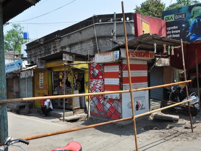 Vanguard suburb of town with a lockdown of 5 percent; Strict action by the police | नगरमधील भिंगार उपनगर १०० टक्के लॉकडाऊन;  पोलिसांकडून  कडक कारवाई Vanguard suburb of town with a lockdown of 5 percent; Strict action by the police | नगरमधील भिंगार उपनगर १०० टक्के लॉकडाऊन;  पोलिसांकडून  कडक कारवाई