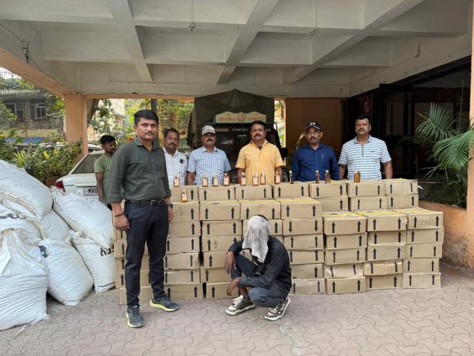 state excise duty collection team action against smuggling of foreign liquor in bhiwandi | राज्य उत्पादन शुल्क भरारी पथकाची चोरट्या विदेशी मद्य वाहतुकीवर भिवंडीत कारवाई state excise duty collection team action against smuggling of foreign liquor in bhiwandi | राज्य उत्पादन शुल्क भरारी पथकाची चोरट्या विदेशी मद्य वाहतुकीवर भिवंडीत कारवाई